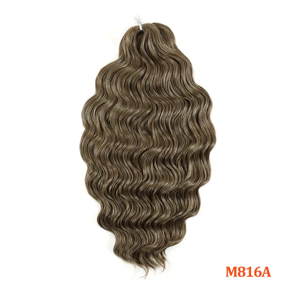 24 Inch Anna Hair Synthetic Loose Deep Wave Braiding Hair Extensions Rainbow Color Ombre Blonde Curl Twist Crochet Hair 300G