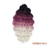 24 Inch Anna Hair Synthetic Loose Deep Wave Braiding Hair Extensions Rainbow Color Ombre Blonde Curl Twist Crochet Hair 300G