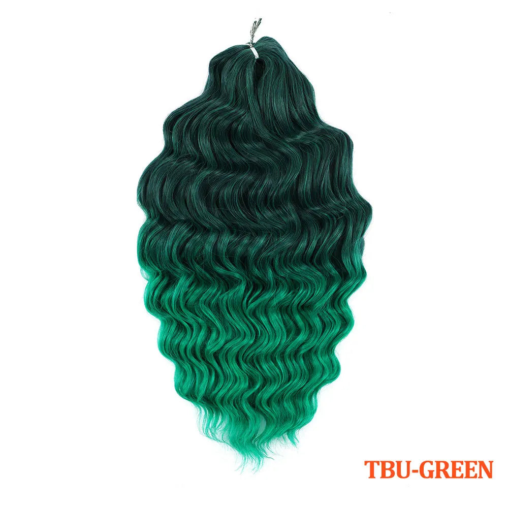 24 Inch Anna Hair Synthetic Loose Deep Wave Braiding Hair Extensions Rainbow Color Ombre Blonde Curl Twist Crochet Hair 300G