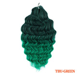 24 Inch Anna Hair Synthetic Loose Deep Wave Braiding Hair Extensions Rainbow Color Ombre Blonde Curl Twist Crochet Hair 300G