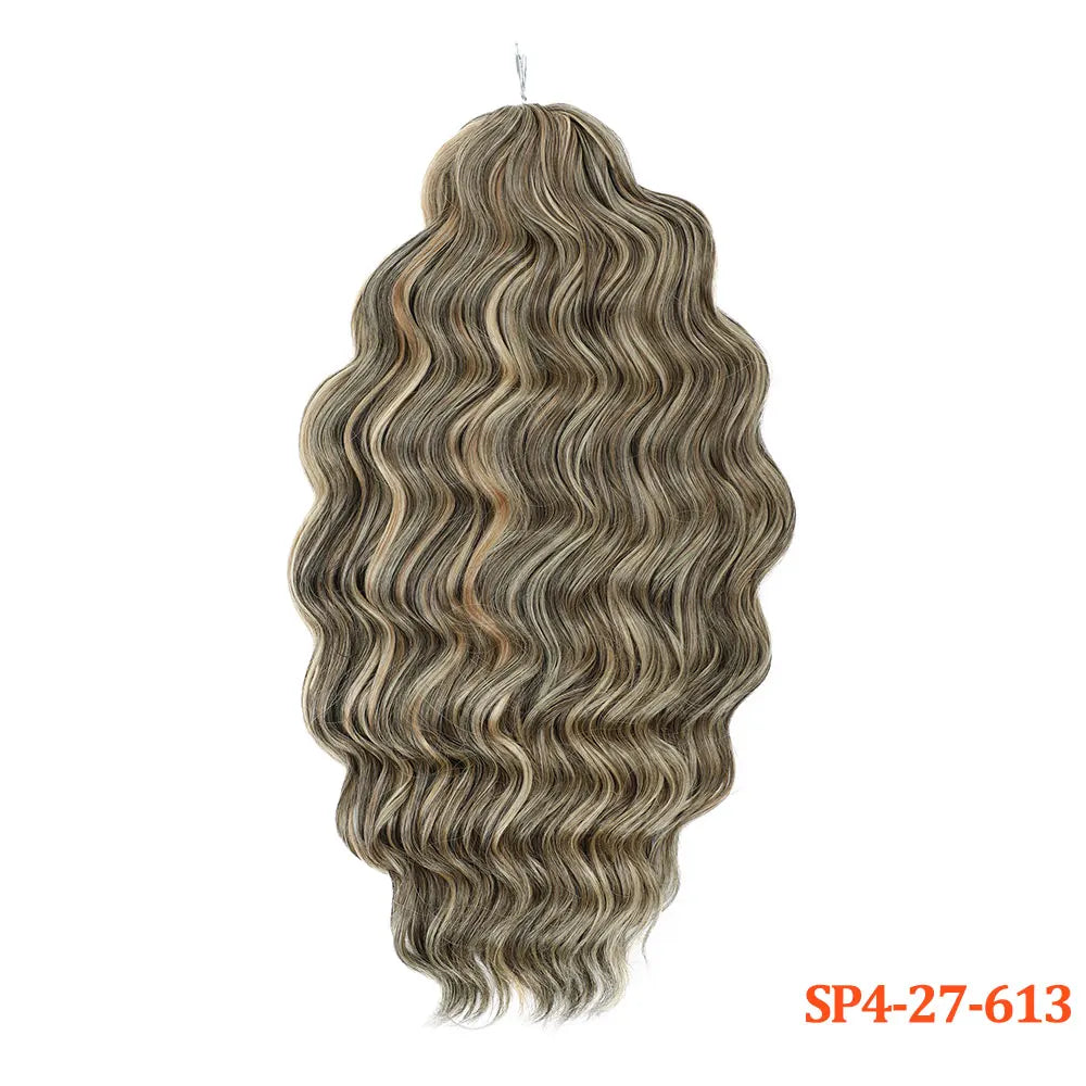24 Inch Anna Hair Synthetic Loose Deep Wave Braiding Hair Extensions Rainbow Color Ombre Blonde Curl Twist Crochet Hair 300G