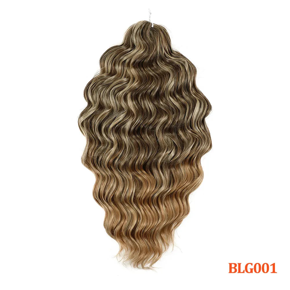 24 Inch Anna Hair Synthetic Loose Deep Wave Braiding Hair Extensions Rainbow Color Ombre Blonde Curl Twist Crochet Hair 300G