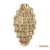 24 Inch Anna Hair Synthetic Loose Deep Wave Braiding Hair Extensions Rainbow Color Ombre Blonde Curl Twist Crochet Hair 300G