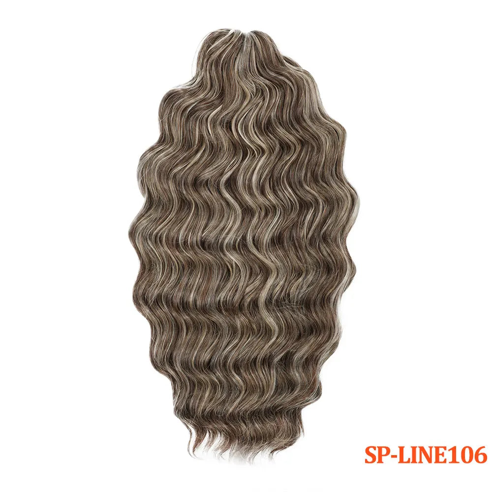 24 Inch Anna Hair Synthetic Loose Deep Wave Braiding Hair Extensions Rainbow Color Ombre Blonde Curl Twist Crochet Hair 300G