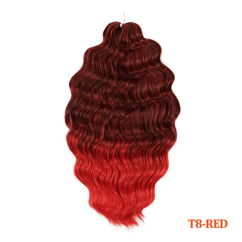 24 Inch Anna Hair Synthetic Loose Deep Wave Braiding Hair Extensions Rainbow Color Ombre Blonde Curl Twist Crochet Hair 300G