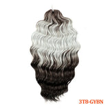24 Inch Anna Hair Synthetic Loose Deep Wave Braiding Hair Extensions Rainbow Color Ombre Blonde Curl Twist Crochet Hair 300G