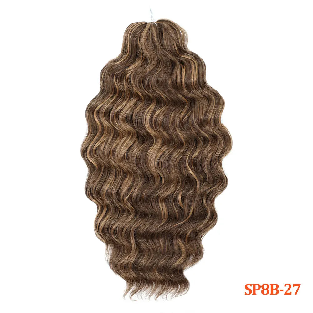 24 Inch Anna Hair Synthetic Loose Deep Wave Braiding Hair Extensions Rainbow Color Ombre Blonde Curl Twist Crochet Hair 300G