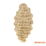 24 Inch Anna Hair Synthetic Loose Deep Wave Braiding Hair Extensions Rainbow Color Ombre Blonde Curl Twist Crochet Hair 300G