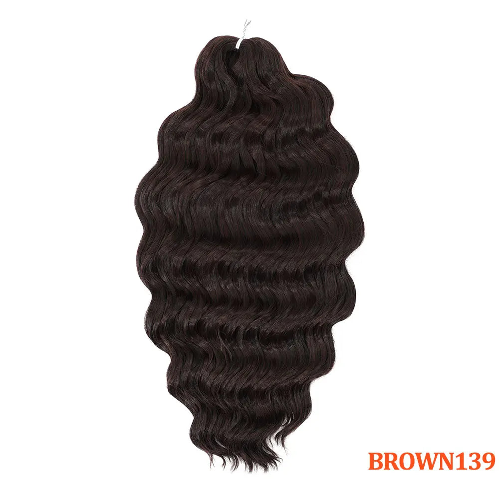 24 Inch Anna Hair Synthetic Loose Deep Wave Braiding Hair Extensions Rainbow Color Ombre Blonde Curl Twist Crochet Hair 300G