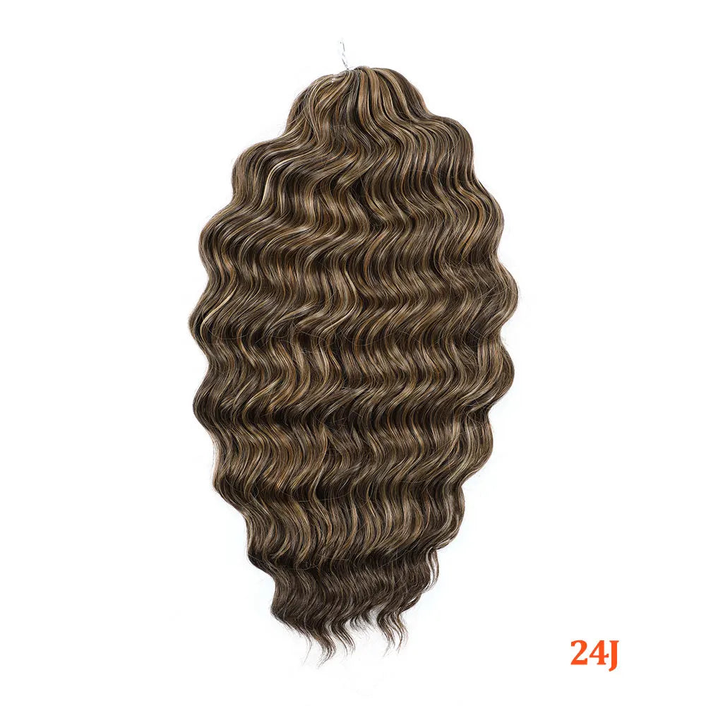 24 Inch Anna Hair Synthetic Loose Deep Wave Braiding Hair Extensions Rainbow Color Ombre Blonde Curl Twist Crochet Hair 300G