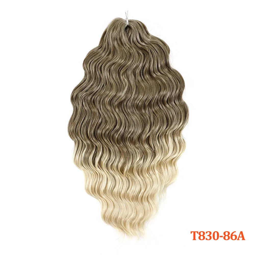 24 Inch Anna Hair Synthetic Loose Deep Wave Braiding Hair Extensions Rainbow Color Ombre Blonde Curl Twist Crochet Hair 300G