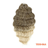 24 Inch Anna Hair Synthetic Loose Deep Wave Braiding Hair Extensions Rainbow Color Ombre Blonde Curl Twist Crochet Hair 300G
