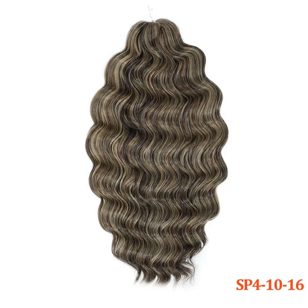 24 Inch Anna Hair Synthetic Loose Deep Wave Braiding Hair Extensions Rainbow Color Ombre Blonde Curl Twist Crochet Hair 300G