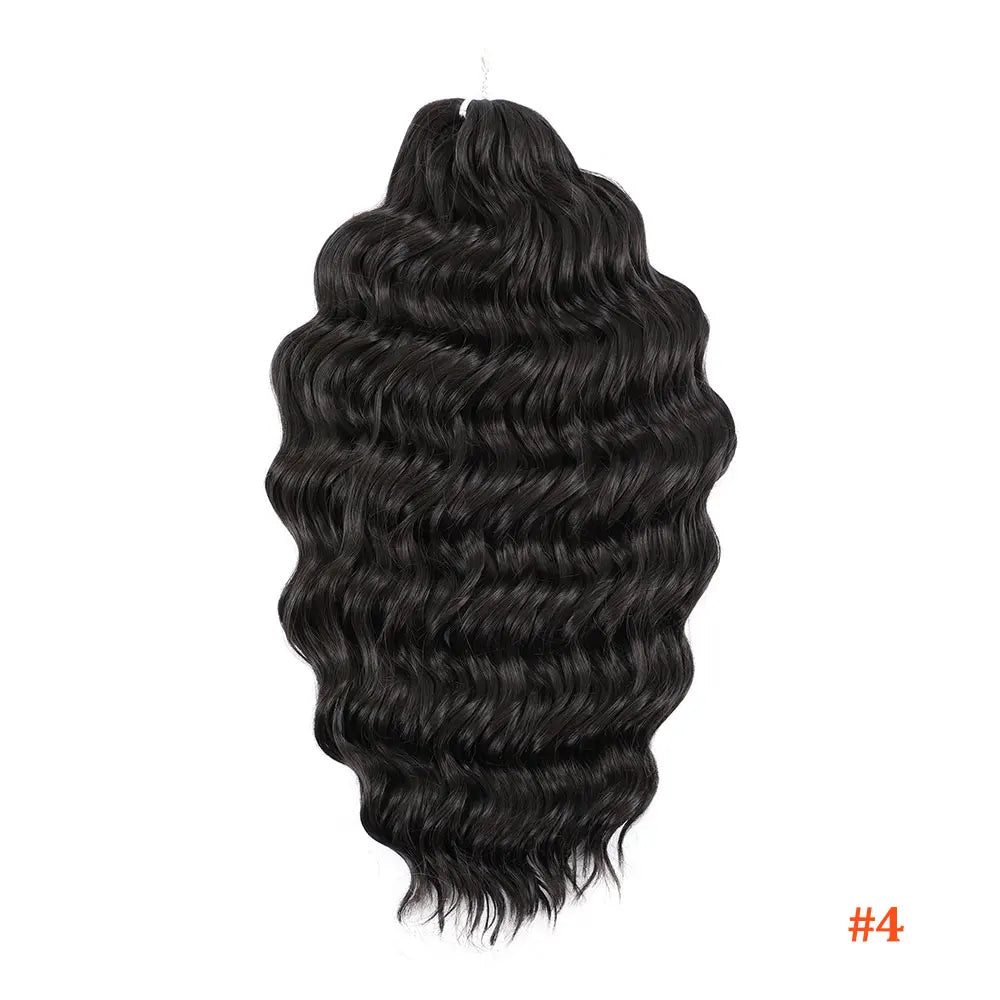 24 Inch Anna Hair Synthetic Loose Deep Wave Braiding Hair Extensions Rainbow Color Ombre Blonde Curl Twist Crochet Hair 300G