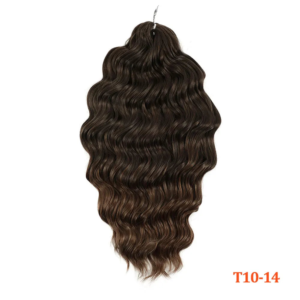 24 Inch Anna Hair Synthetic Loose Deep Wave Braiding Hair Extensions Rainbow Color Ombre Blonde Curl Twist Crochet Hair 300G