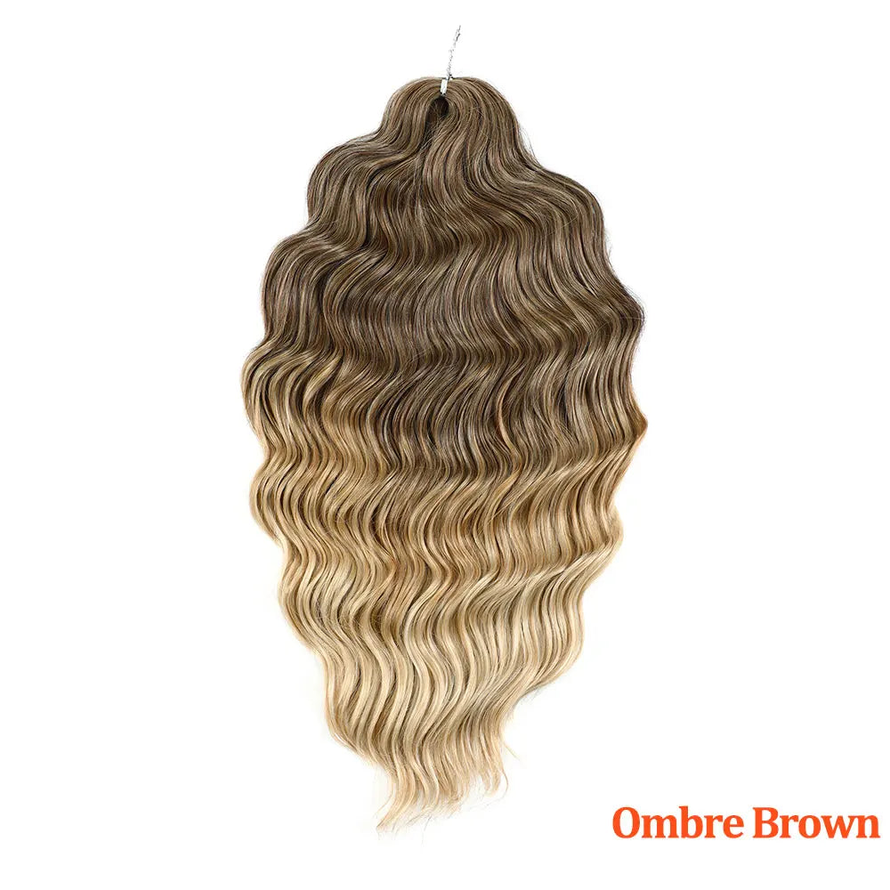 24 Inch Anna Hair Synthetic Loose Deep Wave Braiding Hair Extensions Rainbow Color Ombre Blonde Curl Twist Crochet Hair 300G