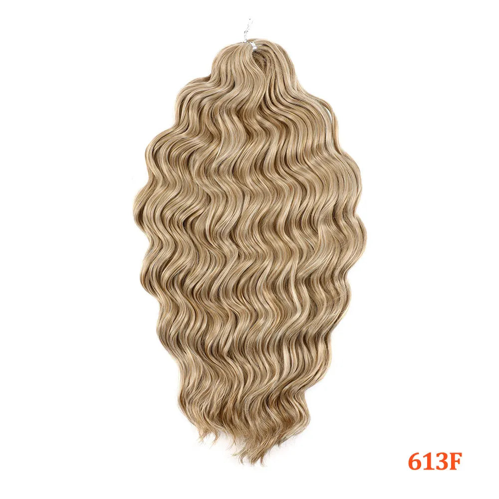 24 Inch Anna Hair Synthetic Loose Deep Wave Braiding Hair Extensions Rainbow Color Ombre Blonde Curl Twist Crochet Hair 300G