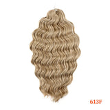 24 Inch Anna Hair Synthetic Loose Deep Wave Braiding Hair Extensions Rainbow Color Ombre Blonde Curl Twist Crochet Hair 300G