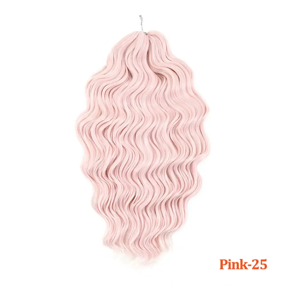 24 Inch Anna Hair Synthetic Loose Deep Wave Braiding Hair Extensions Rainbow Color Ombre Blonde Curl Twist Crochet Hair 300G