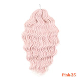 24 Inch Anna Hair Synthetic Loose Deep Wave Braiding Hair Extensions Rainbow Color Ombre Blonde Curl Twist Crochet Hair 300G