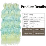 24 Inch Anna Hair Synthetic Loose Deep Wave Braiding Hair Extensions Rainbow Color Ombre Blonde Curl Twist Crochet Hair 300G
