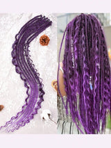 24 Inch Synthetic 16Strands/Lot SE Dreadlocs Braids Hair Extensions, 3 In 1 Mixed Hippie Style Single End Dreadslocks for Women