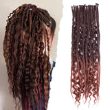 24 Inch Synthetic 16Strands/Lot SE Dreadlocs Braids Hair Extensions, 3 In 1 Mixed Hippie Style Single End Dreadslocks for Women