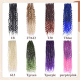 24 Inch Synthetic 16Strands/Lot SE Dreadlocs Braids Hair Extensions, 3 In 1 Mixed Hippie Style Single End Dreadslocks for Women