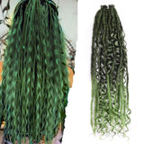 24 Inch Synthetic 16Strands/Lot SE Dreadlocs Braids Hair Extensions, 3 In 1 Mixed Hippie Style Single End Dreadslocks for Women