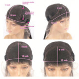 HSF Marketplace 250% density HD lace front human hair wig with deep curly waves, pre-plucked lace and baby hair