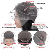 HSF Marketplace 250% density HD lace front wig with deep curly waves, pre-plucked hairline and baby hair