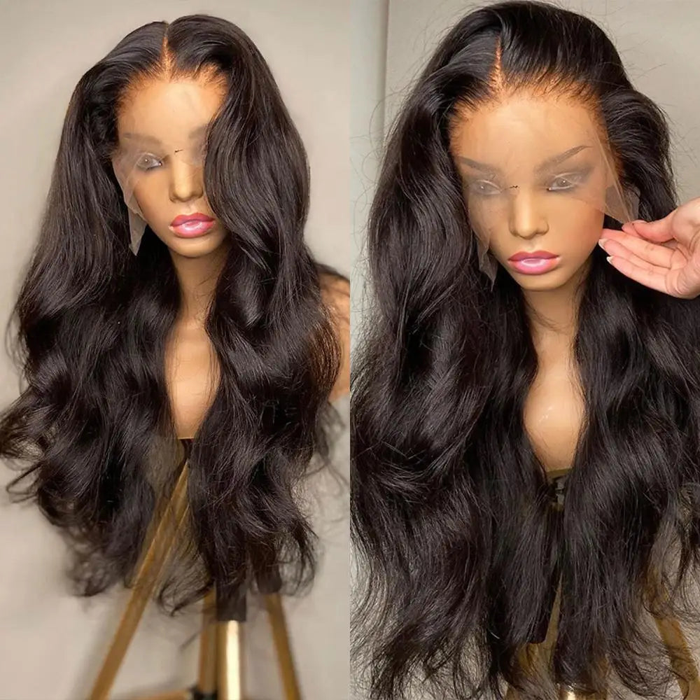250% 30-36inch Body Wave 13x6 Hd Frontal Human Hair Pre-plucked Lace Brazilian Remy 13x4 Front Wig 4x4 Closure With Hd Full Lace