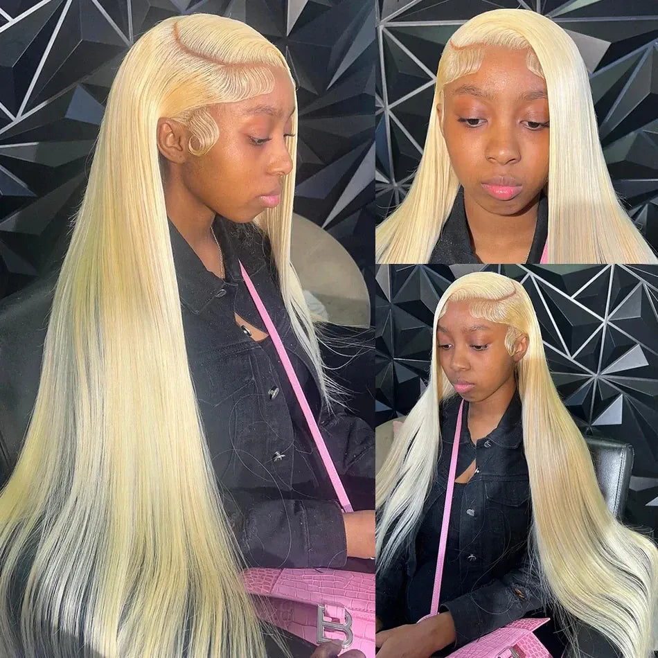 250% 30 40 Inches 613 Blonde Human Hair Wig 13x6 Hd Lace Frontal Wig Bone Straight Human Hair Wigs For Women 13x4 Honey Blonde Lace Front Wigs For Women