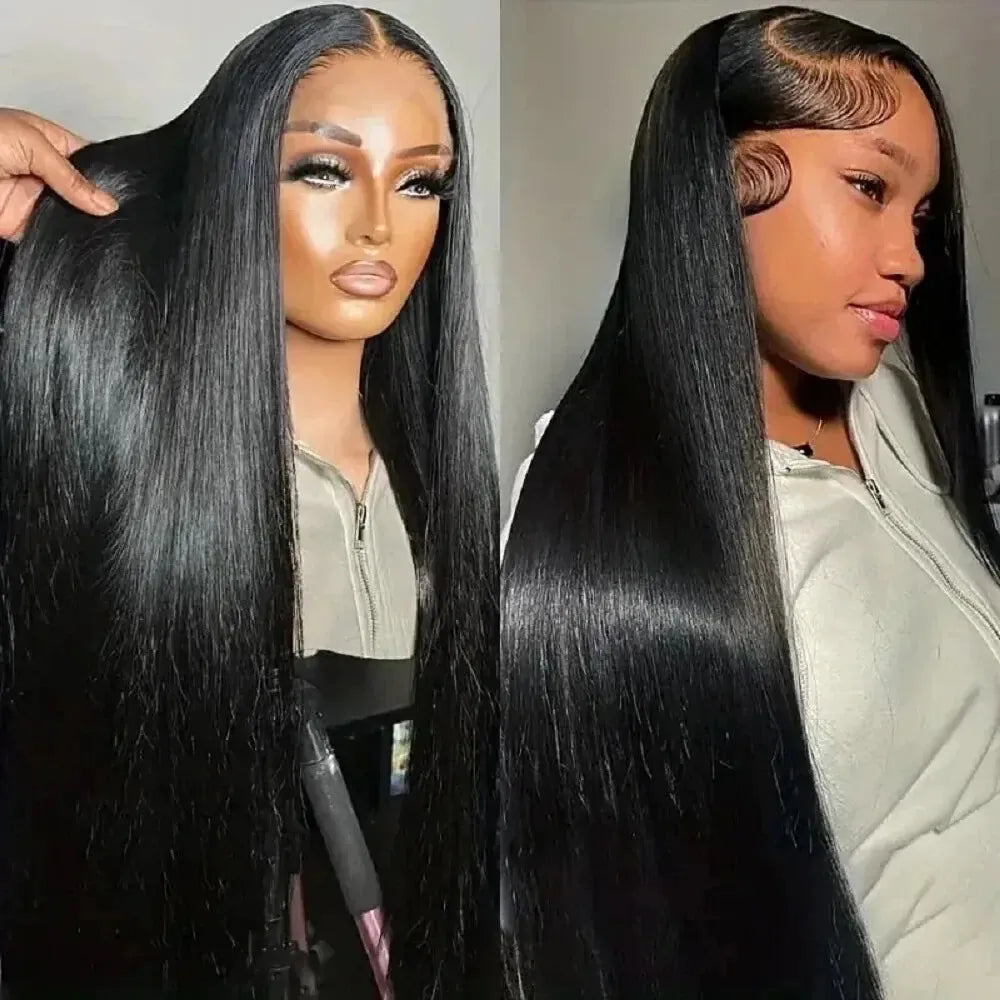 250% 40Inch Straight Lace Front Wigs Human Hair 13x6 HD Lace Frontal Wig 13X4 Bone Straight Human Hair Wig Pre Plucked For Women