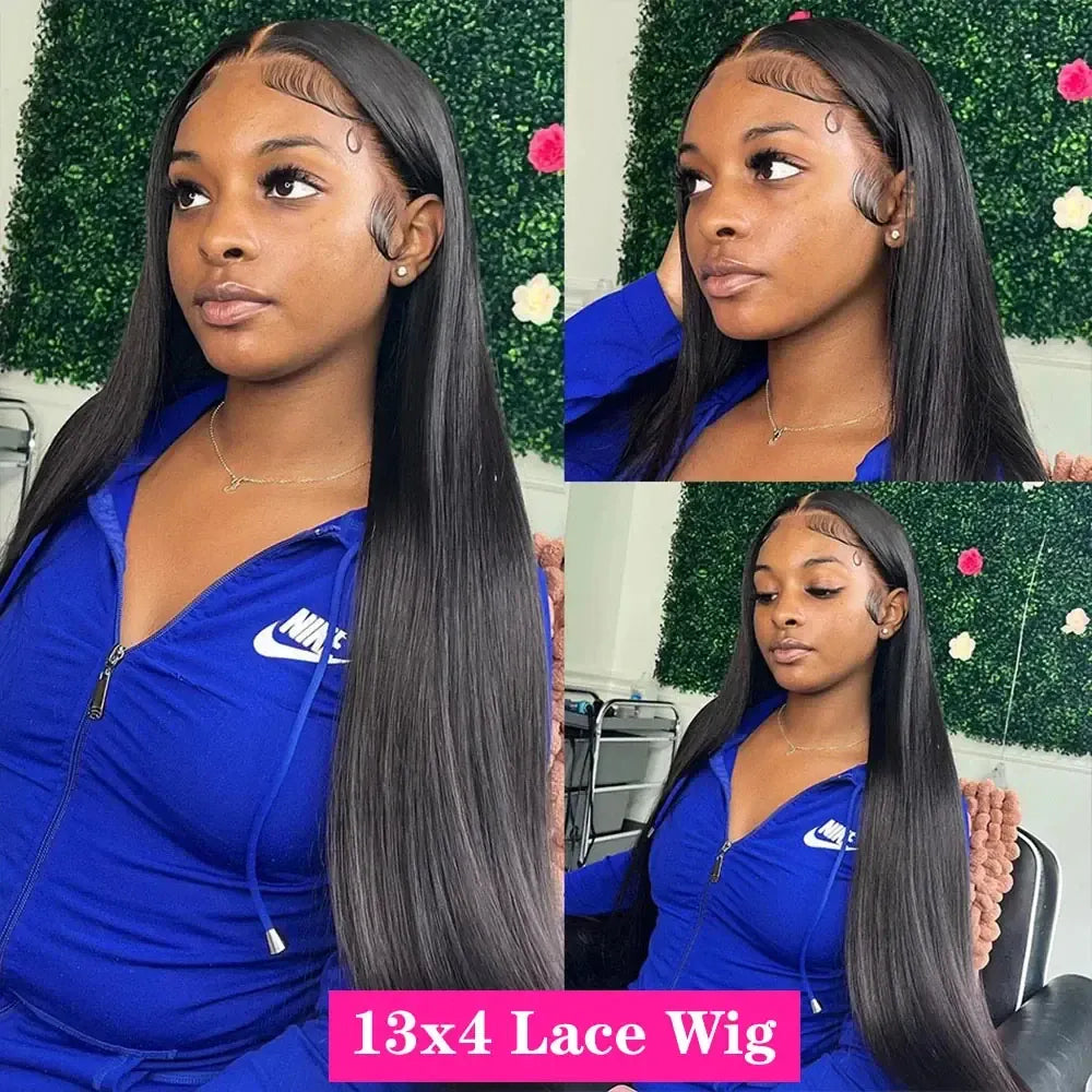 250% 40Inch Straight Lace Front Wigs Human Hair 13x6 HD Lace Frontal Wig 13X4 Bone Straight Human Hair Wig Pre Plucked For Women