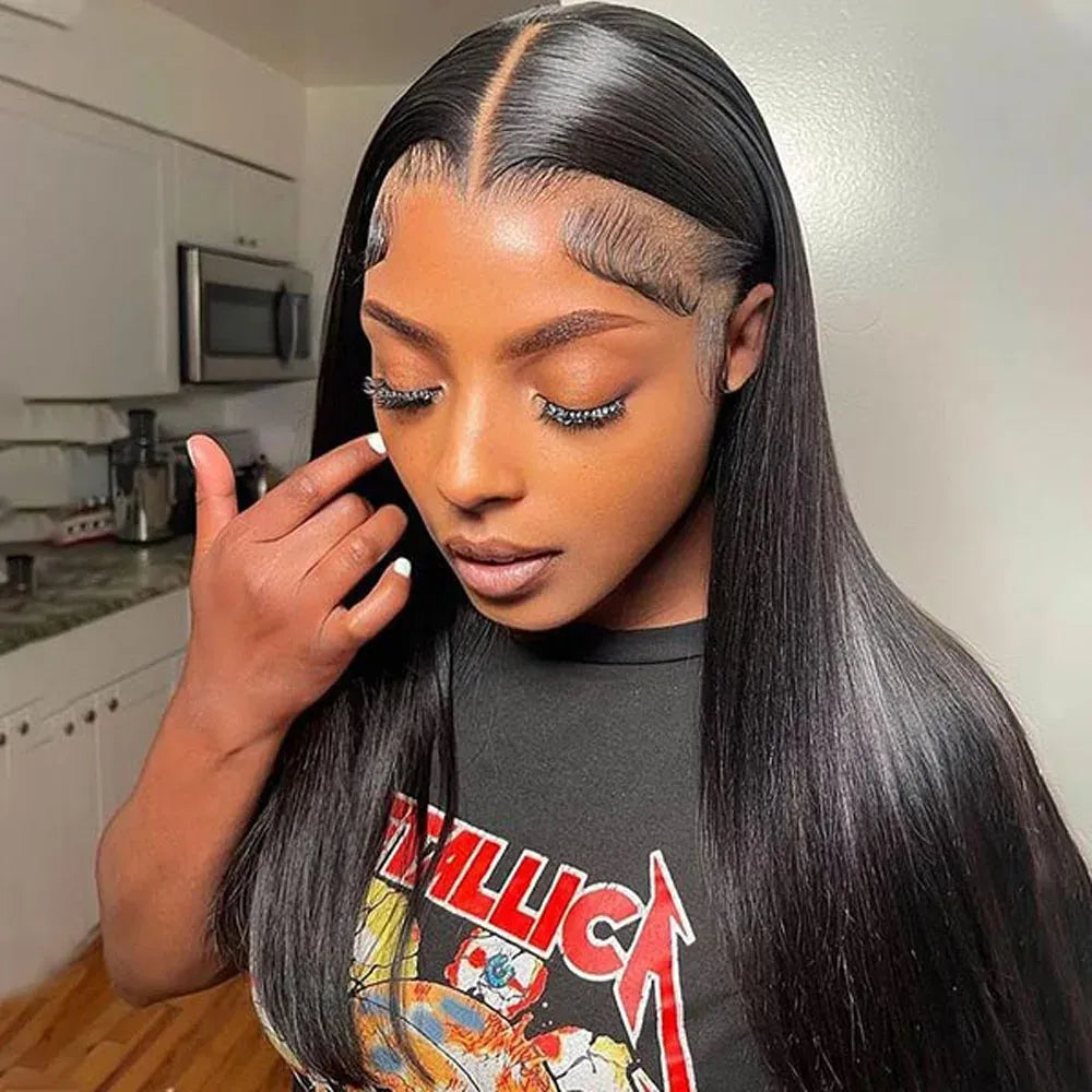 250% 40Inch Straight Lace Front Wigs Human Hair 13x6 HD Lace Frontal Wig 13X4 Straight Human Hair Wig Pre Plucked For Women