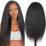 250% Density 13x4 5x5 HD Lace Frontal Wig Yaki Straight Curly Edges Glueless Wig Pre Plucked Baby Hair For Black Women