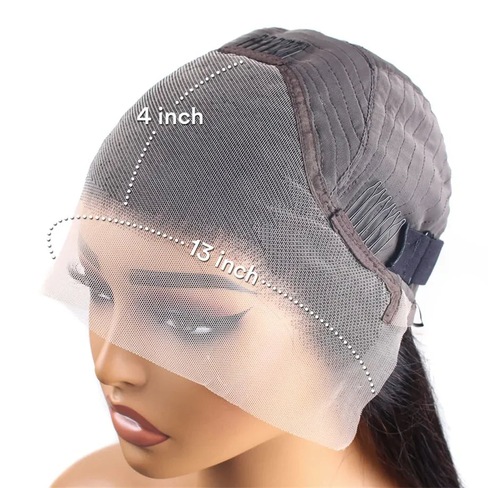 250% Density 13x6 HD Deep Wave Lace Frontal Wigs Brazilian Water Wave 30 40Inch Curly Lace Front Human Hair Wigs For Black Women