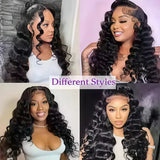 250% Density 40 42 inch 13x6 Glueless Wig Deep Wave Human Hair Wigs HD Lace Wigs For All African American Women Pre Plucked Baby Hair Natural Hairline Daily Party Wedding Wear Clearance Big Discount Limited Stock
