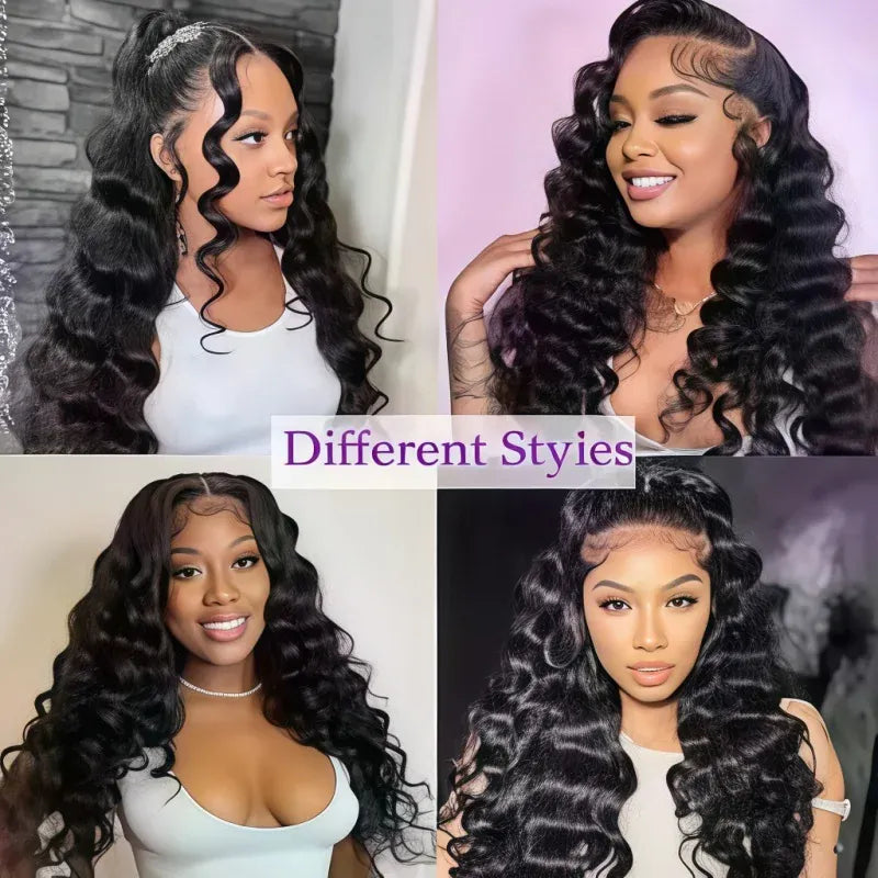 250% Density 40 42 inch 13x6 Glueless Wig Deep Wave Human Hair Wigs HD Lace Wigs For All African American Women Pre Plucked Baby Hair Natural Hairline Daily Party Wedding Wear Clearance Big Discount Limited Stock