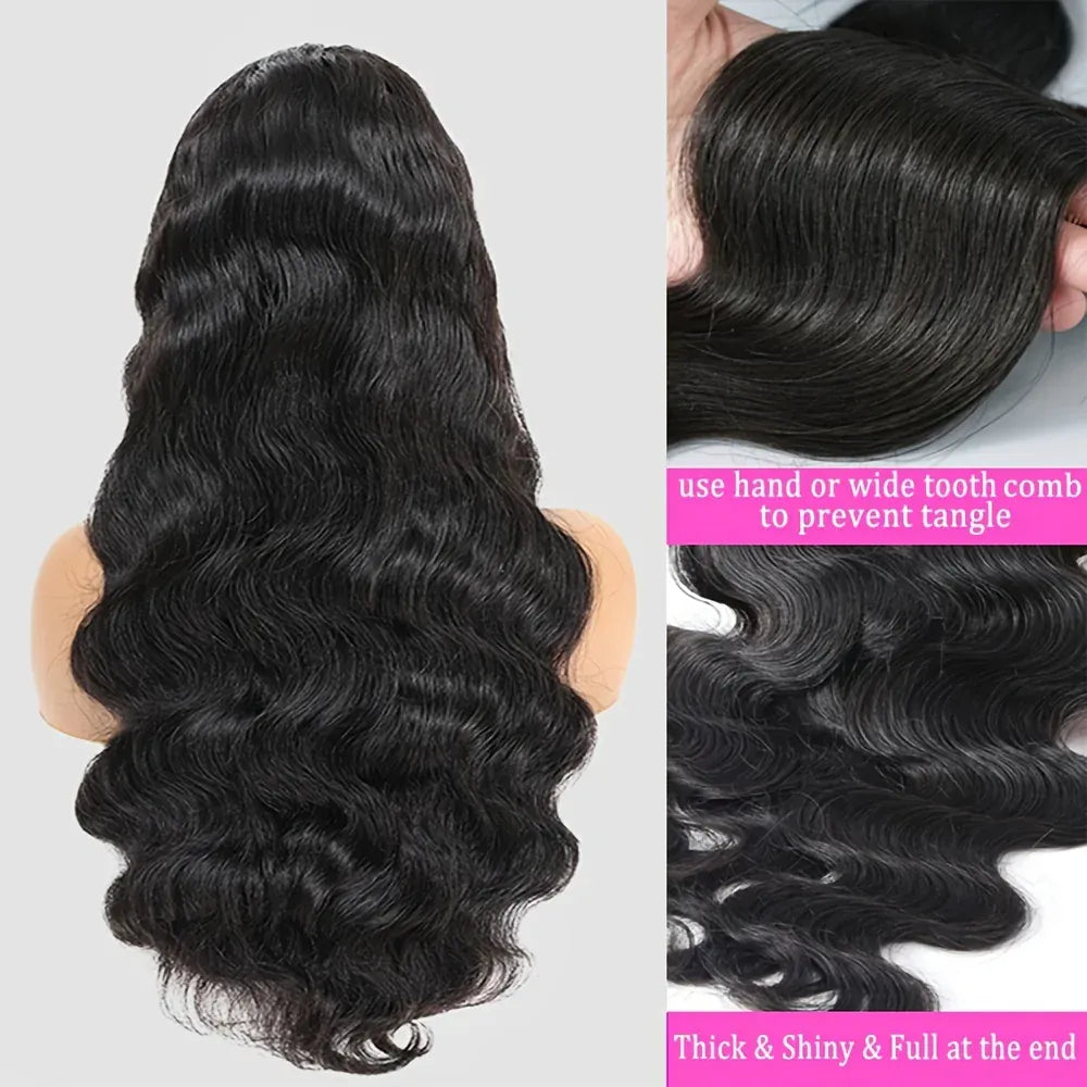 250 Density Body Wave Lace Front Wigs 13x4 13x6 40 Inch Lace Closure Wig 5x5 Gluless Transparent Human Hair Lace Frontal Wigs