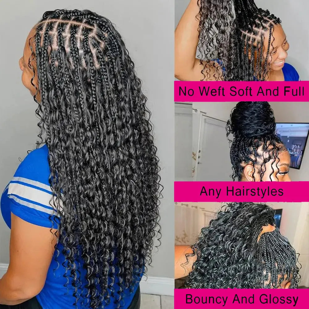 26 Inch Deep Wave Bulk Human Hair 2 Bundles Human Hair 100g Brazilian Braiding Hair For Women Boho Braids Human Hair Bundles