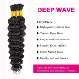 26 Inch Deep Wave Bulk Human Hair 2 Bundles Human Hair 100g Brazilian Braiding Hair For Women Boho Braids Human Hair Bundles