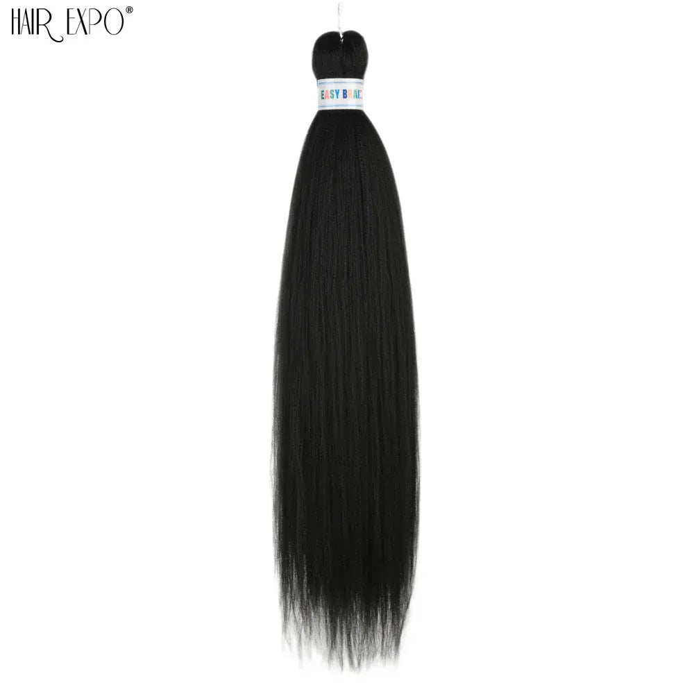26Inch Easy Braids Hair Synthetic Colourful Pre Stretched Braiding Hair Extensions Jumbo Braids Ombre Yaki Long Straight Hair