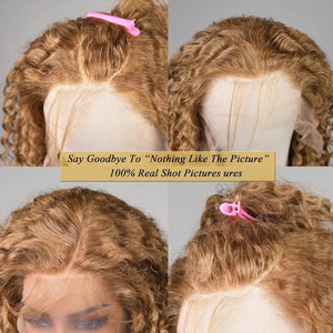 27 Honey Blonde Wig Human Hair 13x6 Hd Lace Frontal Wig Deep Wave Lace Front Wig 13x4 Honey Blonde Human Hair Wigs  250% Density