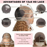 27 Honey Blonde Wig Human Hair 13x6 Hd Lace Frontal Wig Deep Wave Lace Front Wig 13x4 Honey Blonde Human Hair Wigs  250% Density