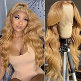27 Honey Blonde Wig Human Hair 13x6 Hd Lace Frontal Wig Deep Wave Lace Front Wig 13x4 Honey Blonde Human Hair Wigs  250% Density