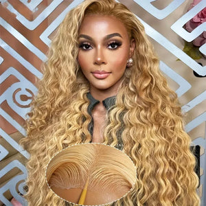 27 Honey Blonde Wig Human Hair 13x6 Hd Lace Frontal Wig Deep Wave Lace Front Wig 13x4 Honey Blonde Human Hair Wigs  250% Density