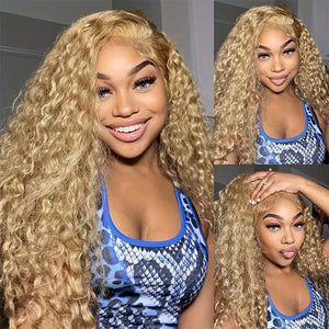 27 Honey Blonde Wig Human Hair 13x6 Hd Lace Frontal Wig Deep Wave Lace Front Wig 13x4 Honey Blonde Human Hair Wigs  250% Density