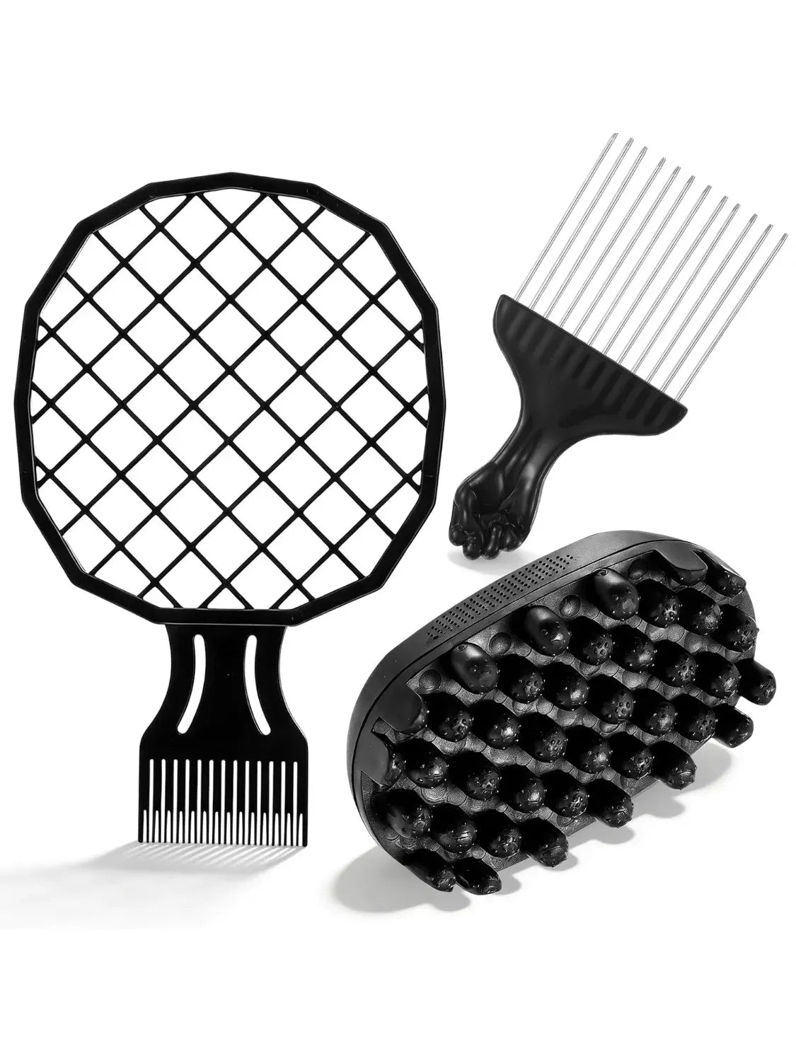 2Pcs Hair Styling Set Wave Twist Sponge Brush & Afro Pick Comb For Men Women Dreadlock Coily Curly Hair DIY Braid Styling Tool